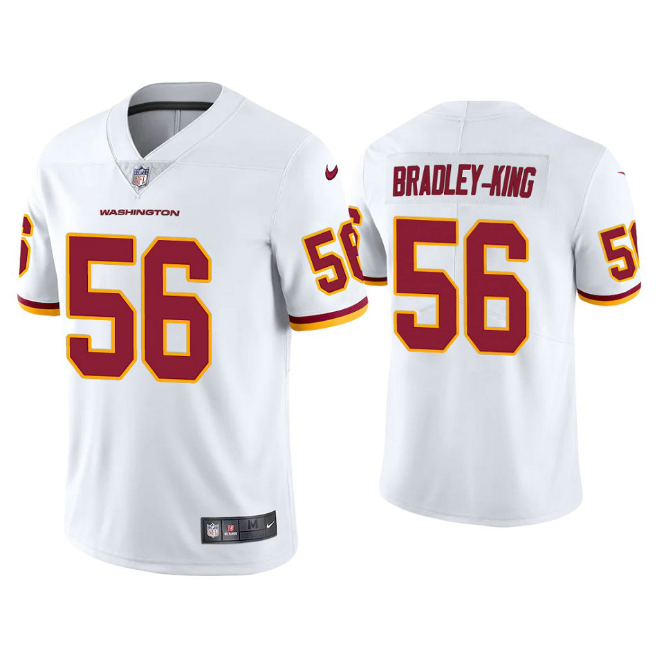 Washington Football Team #56 William Bradley-King White Vapor Limited Jersey Washington Football Team #56 William Bradley-King White Vapor Limited Jersey