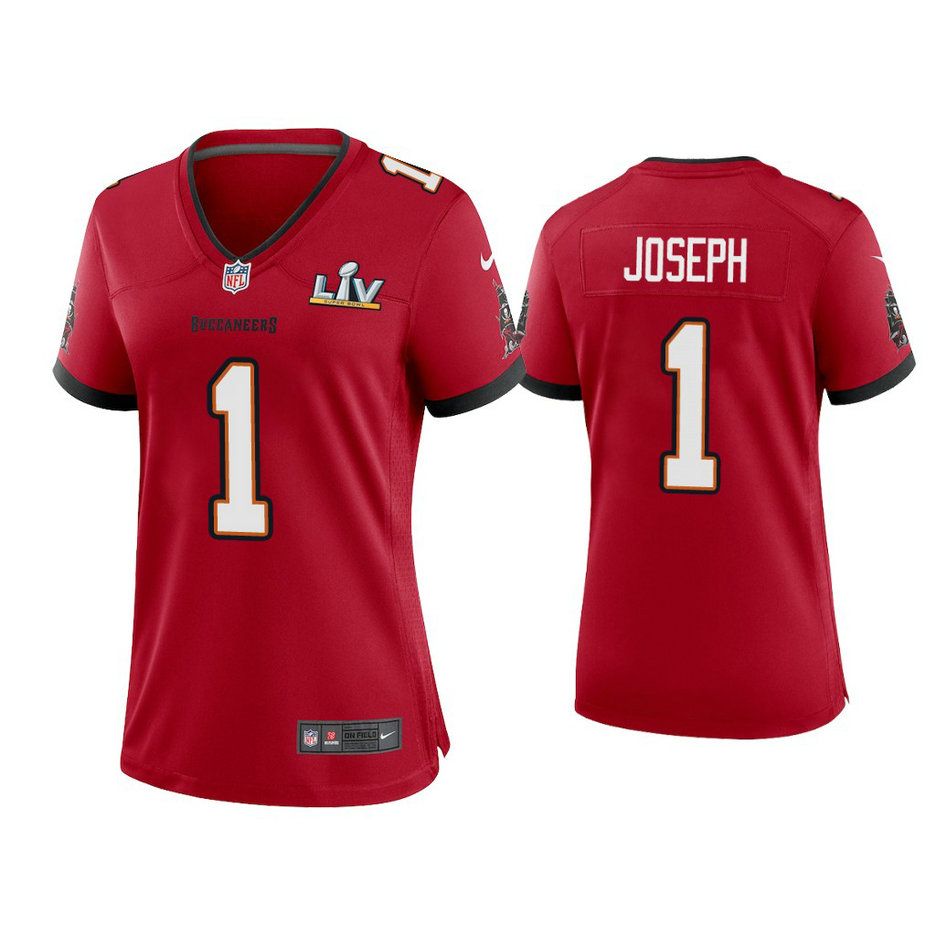 Women's 2021 Tampa Bay Buccaneers #1 Greg Joseph Red Super Bowl LIV Red Game Jersey Women's 2021 Tampa Bay Buccaneers #1 Greg Joseph Red Super Bowl LIV Red Game Jersey