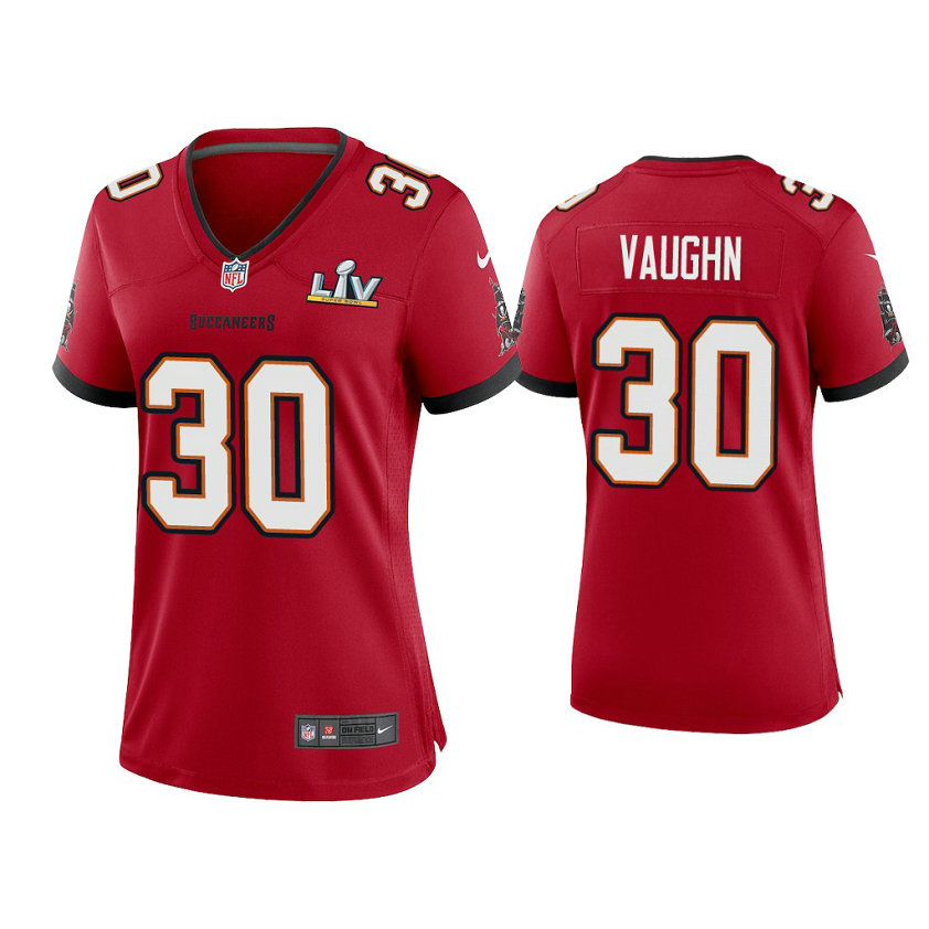 Women's 2021 Tampa Bay Buccaneers #30 Ke'Shawn Vaughn Red Super Bowl LIV Red Game Jersey Women's 2021 Tampa Bay Buccaneers #30 Ke'Shawn Vaughn Red Super Bowl LIV Red Game Jersey
