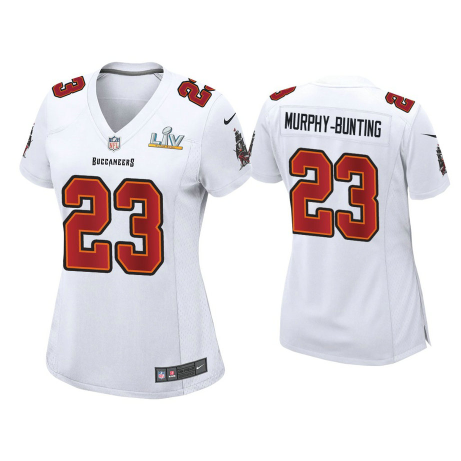 Women's 2021 Tampa Bay Buccaneers #23 Sean Murphy-Bunting White Super Bowl LIV White Game Fashion Jersey