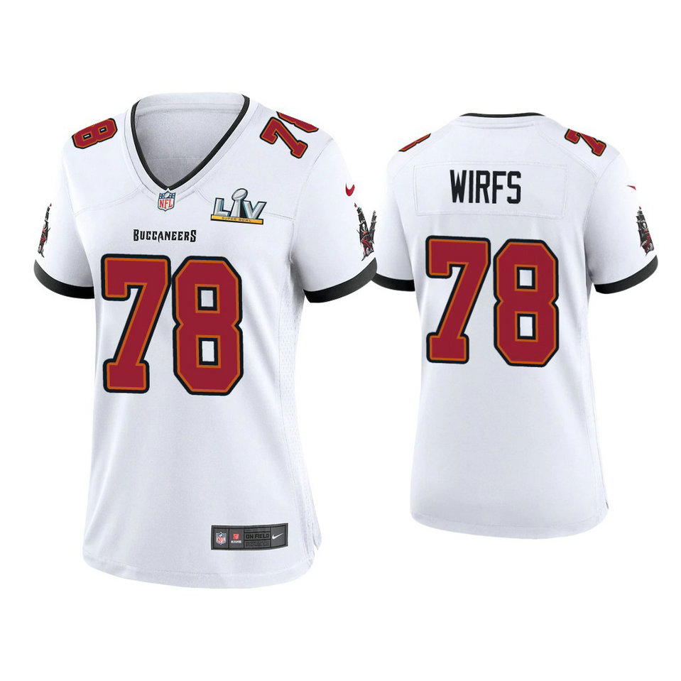 Women's 2021 Tampa Bay Buccaneers #78 Tristan Wirfs White Super Bowl LIV White Game Jersey Women's 2021 Tampa Bay Buccaneers #78 Tristan Wirfs White Super Bowl LIV White Game Jersey