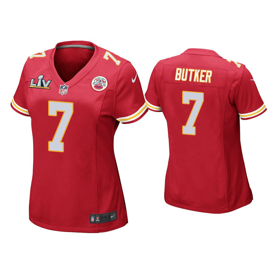Women's 2021 Kansas City Chiefs #7 Harrison Butker Red Super Bowl LIV Red Game Jersey