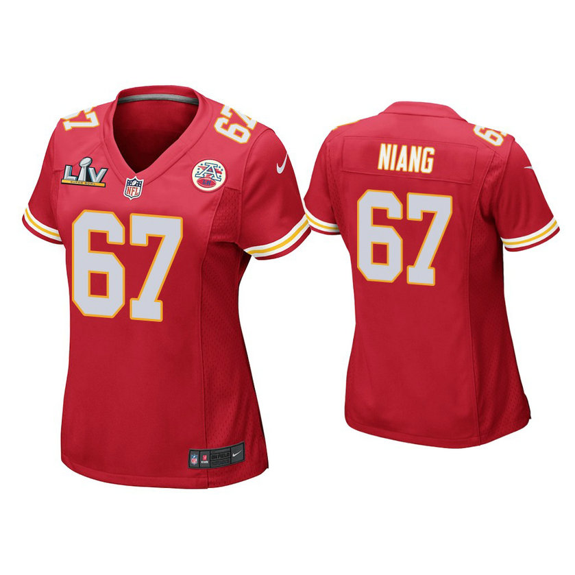Women's 2021 Kansas City Chiefs #67 Lucas Niang Red Super Bowl LIV Red Game Jersey Women's 2021 Kansas City Chiefs #67 Lucas Niang Red Super Bowl LIV Red Game Jersey