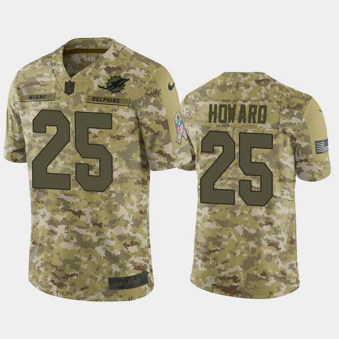 Miami Dolphins Xavien Howard #25 Camo Jersey 2018 Salute to Service Miami Dolphins Xavien Howard #25 Camo Jersey 2018 Salute to Service