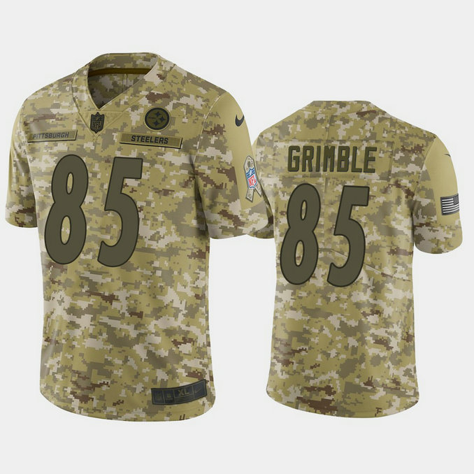 Pittsburgh Steelers Xavier Grimble #85 Camo Jersey 2018 Salute to Service