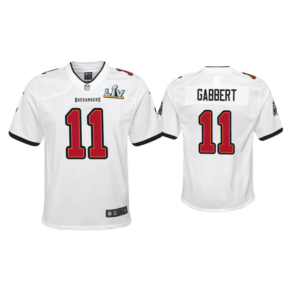 Youth 2021 Tampa Bay Buccaneers #11 Blaine Gabbert White Super Bowl LIV White Game Jersey Youth 2021 Tampa Bay Buccaneers #11 Blaine Gabbert White Super Bowl LIV White Game Jersey