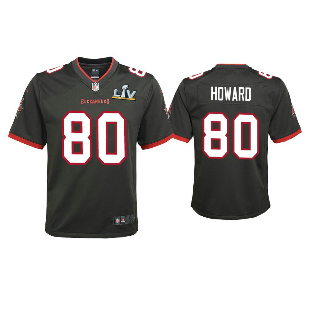 Youth 2021 Tampa Bay Buccaneers #80 O.J. Howard Pewter Super Bowl LIV Pewter Game Jersey