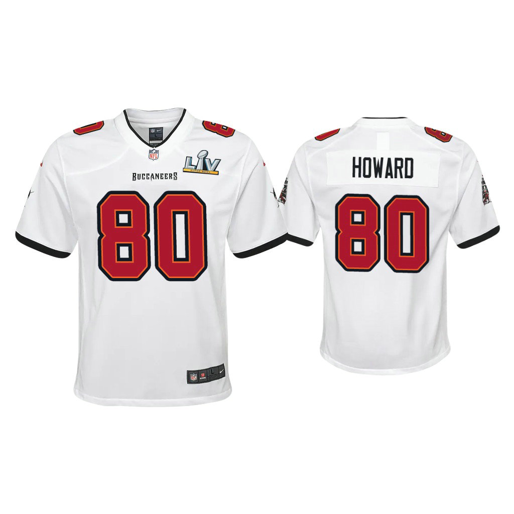Youth 2021 Tampa Bay Buccaneers #80 O.J. Howard White Super Bowl LIV White Game Jersey Youth 2021 Tampa Bay Buccaneers #80 O.J. Howard White Super Bowl LIV White Game Jersey