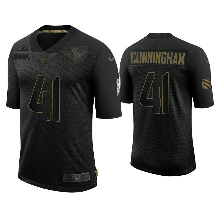 Houston Texans #41 Zach Cunningham Black 2020 Salute to Service Limited Jersey