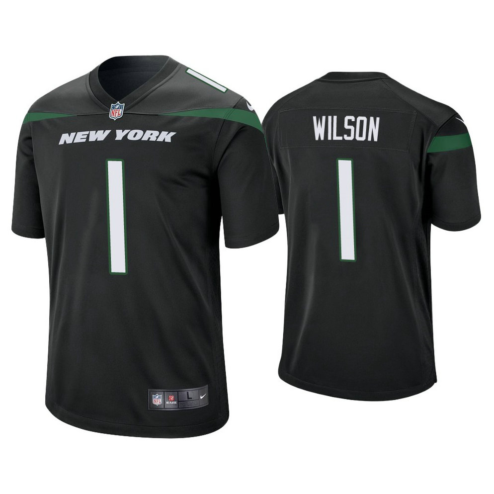New York Jets #1 Zach Wilson Black 2021 NFL Draft Game Jersey New York Jets #1 Zach Wilson Black 2021 NFL Draft Game Jersey