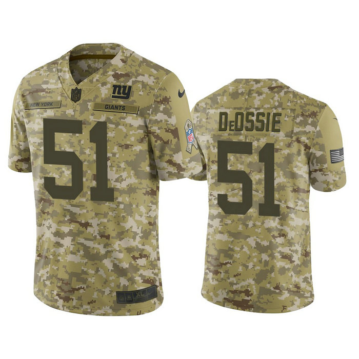 New York Giants Zak DeOssie #51 Camo Jersey 2018 Salute to Service New York Giants Zak DeOssie #51 Camo Jersey 2018 Salute to Service