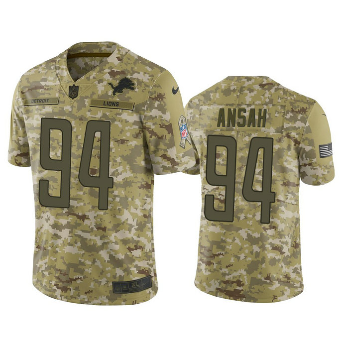 Detroit Lions Ziggy Ansah #94 Camo Jersey 2018 Salute to Service Detroit Lions Ziggy Ansah #94 Camo Jersey 2018 Salute to Service