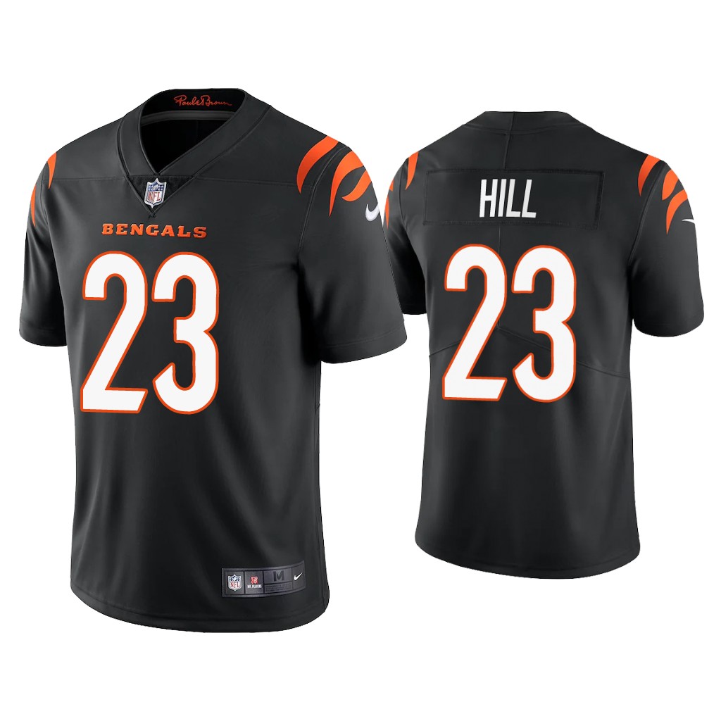 Cincinnati Bengals #23 Daxton Hill Black Vapor Limited 2022 NFL Draft Jersey Cincinnati Bengals #23 Daxton Hill Black Vapor Limited 2022 NFL Draft Jersey