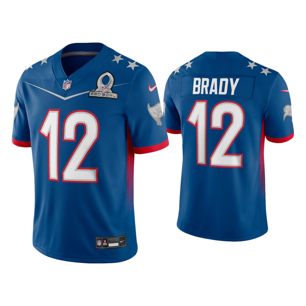 Tampa Bay Buccaneers #12 Tom Brady Royal Game 2022 NFC Pro Bowl Jersey Tampa Bay Buccaneers #12 Tom Brady Royal Game 2022 NFC Pro Bowl Jersey