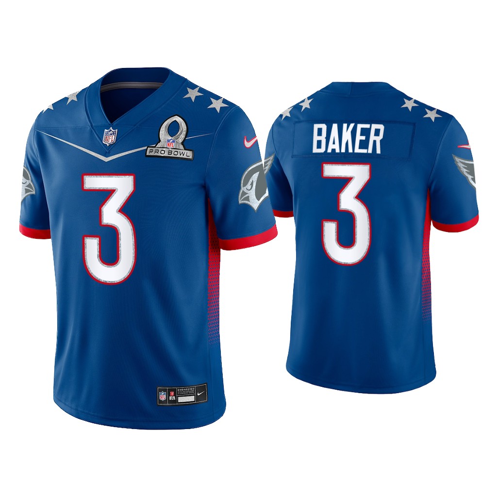 Arizona Cardinals #3 Budda Baker Royal Game 2022 NFC Pro Bowl Jersey Arizona Cardinals #3 Budda Baker Royal Game 2022 NFC Pro Bowl Jersey