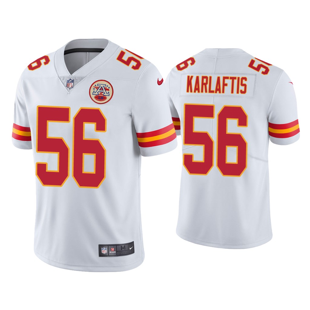 Kansas City Chiefs #56 George Karlaftis White Vapor Limited 2022 NFL Draft Jersey