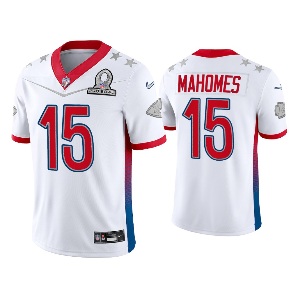 Kansas City Chiefs #15 Patrick Mahomes White Game 2022 AFC Pro Bowl Jersey Kansas City Chiefs #15 Patrick Mahomes White Game 2022 AFC Pro Bowl Jersey