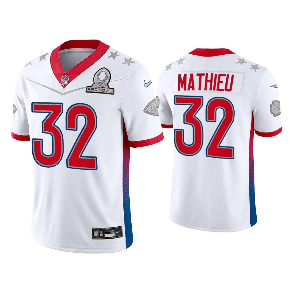 Kansas City Chiefs #32 Tyrann Mathieu White Game 2022 AFC Pro Bowl Jersey Kansas City Chiefs #32 Tyrann Mathieu White Game 2022 AFC Pro Bowl Jersey