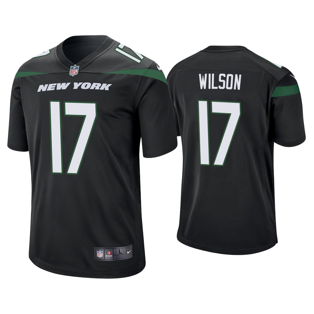 New York Jets #17 Garrett Wilson Black Game 2022 NFL Draft Jersey New York Jets #17 Garrett Wilson Black Game 2022 NFL Draft Jersey