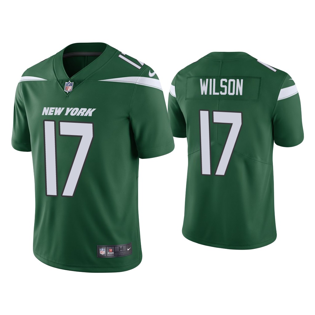 New York Jets #17 Garrett Wilson Green Vapor Limited 2022 NFL Draft Jersey