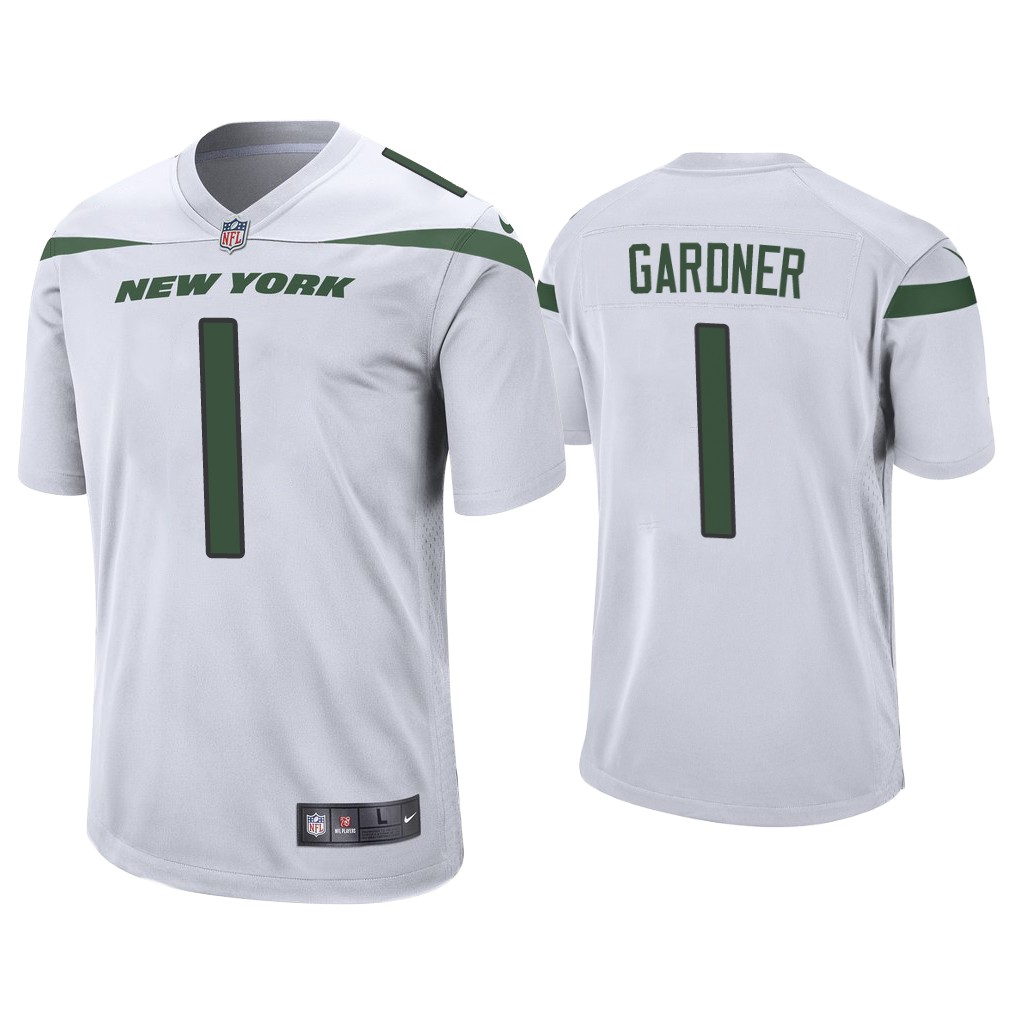 New York Jets #1 Sauce Gardner White Game 2022 NFL Draft Jersey New York Jets #1 Sauce Gardner White Game 2022 NFL Draft Jersey