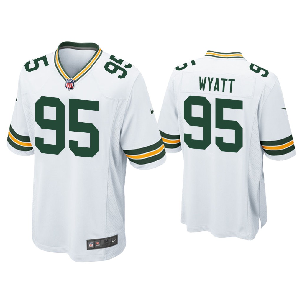 Green Bay Packers #95 Devonte Wyatt White Game 2022 NFL Draft Jersey