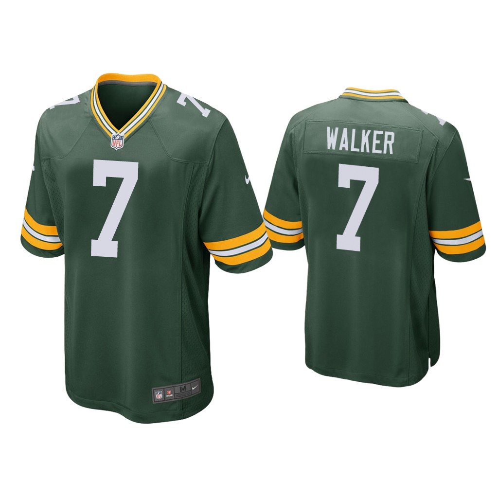 Green Bay Packers #7 Quay Walker Green Game 2022 NFL Draft Jersey