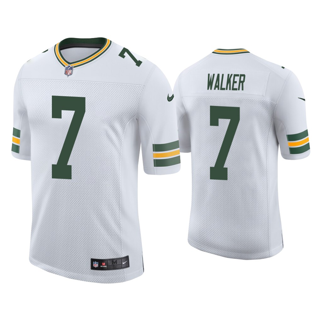 Green Bay Packers #7 Quay Walker White Vapor Limited 2022 NFL Draft Jersey