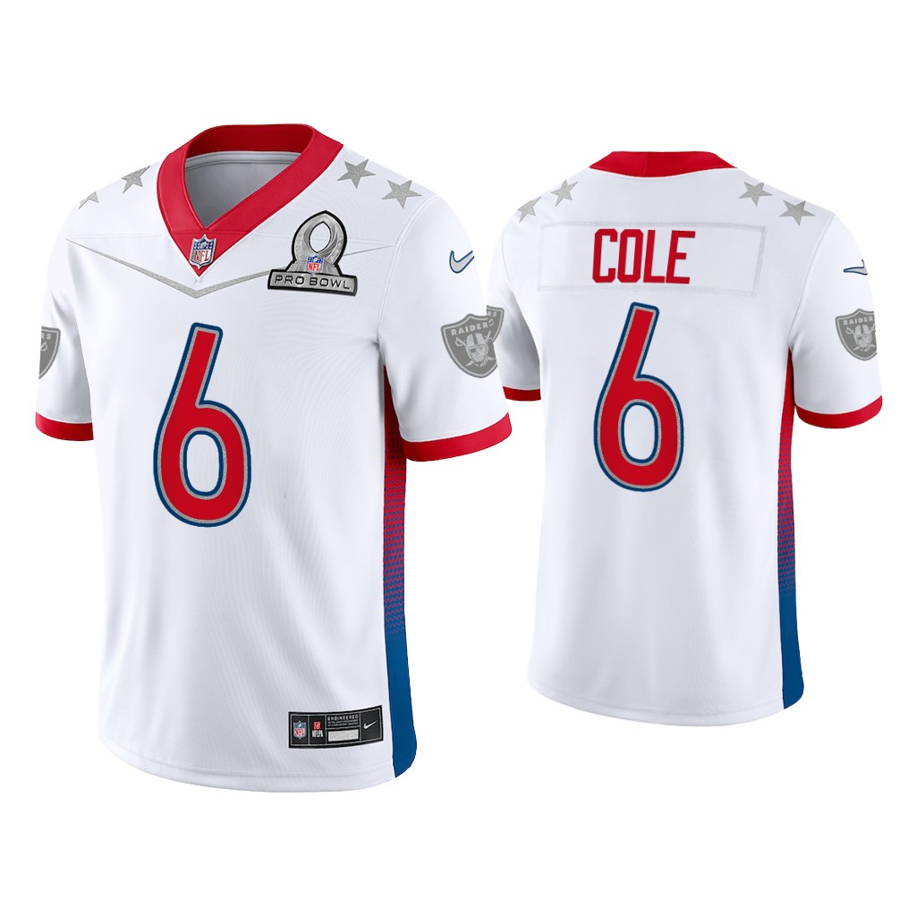 Las Vegas Raiders #6 A.J. Cole White Game 2022 AFC Pro Bowl Jersey Las Vegas Raiders #6 A.J. Cole White Game 2022 AFC Pro Bowl Jersey