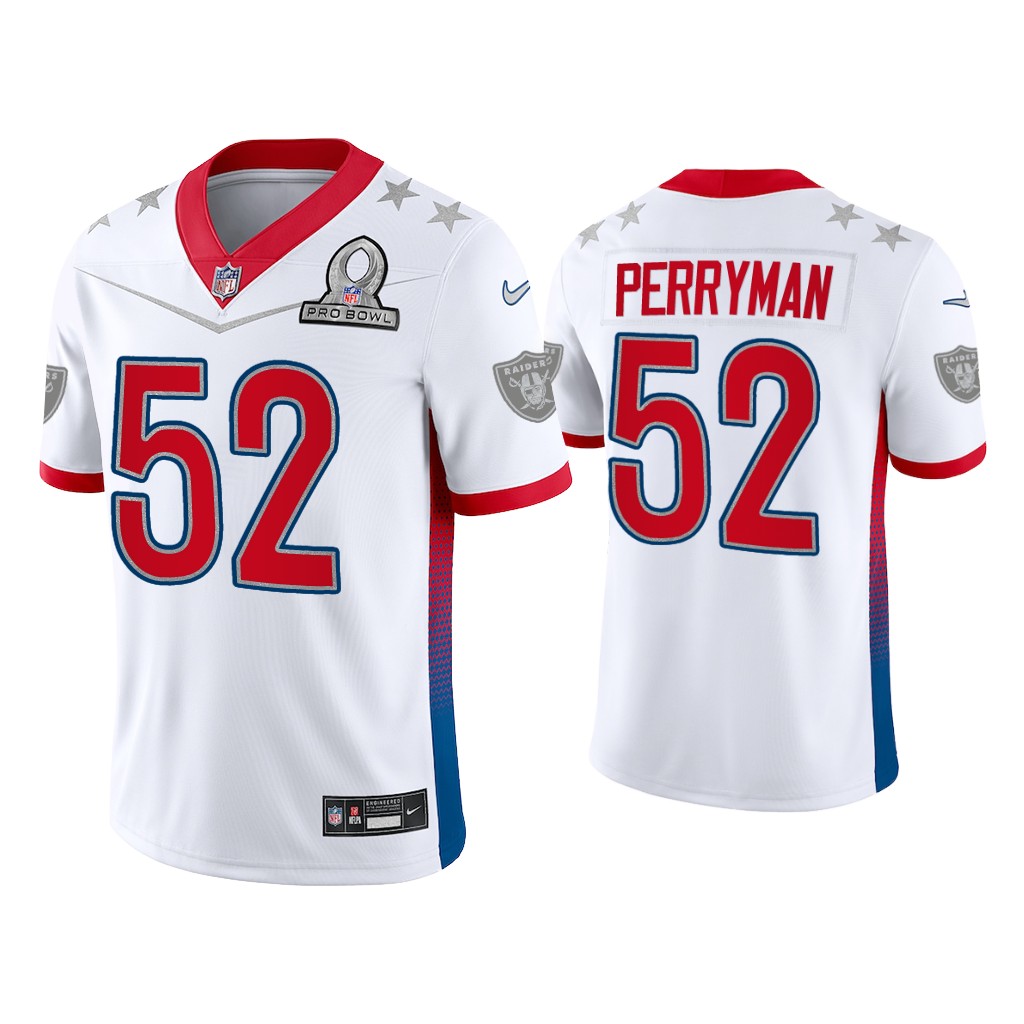 Las Vegas Raiders #52 Denzel Perryman White Game 2022 AFC Pro Bowl Jersey Las Vegas Raiders #52 Denzel Perryman White Game 2022 AFC Pro Bowl Jersey