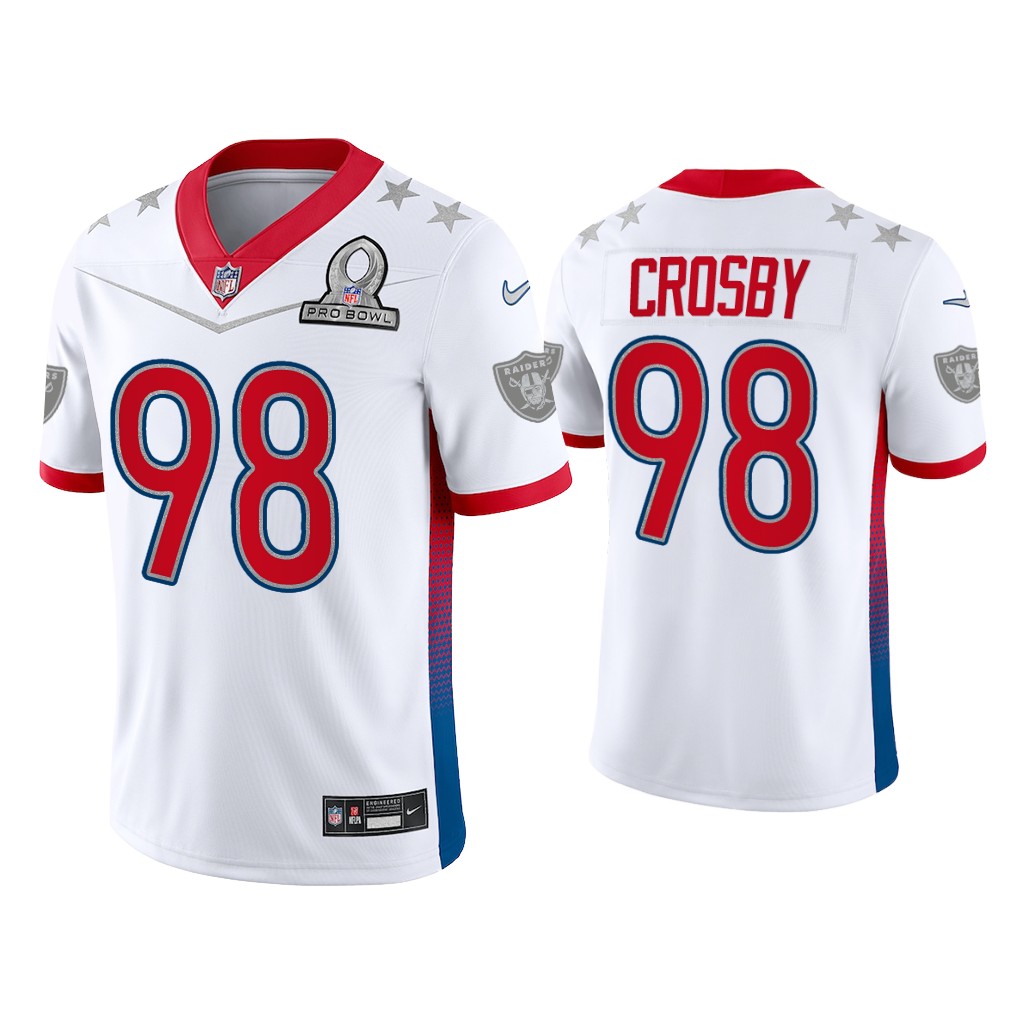 Las Vegas Raiders #98 Maxx Crosby White Game 2022 AFC Pro Bowl Jersey
