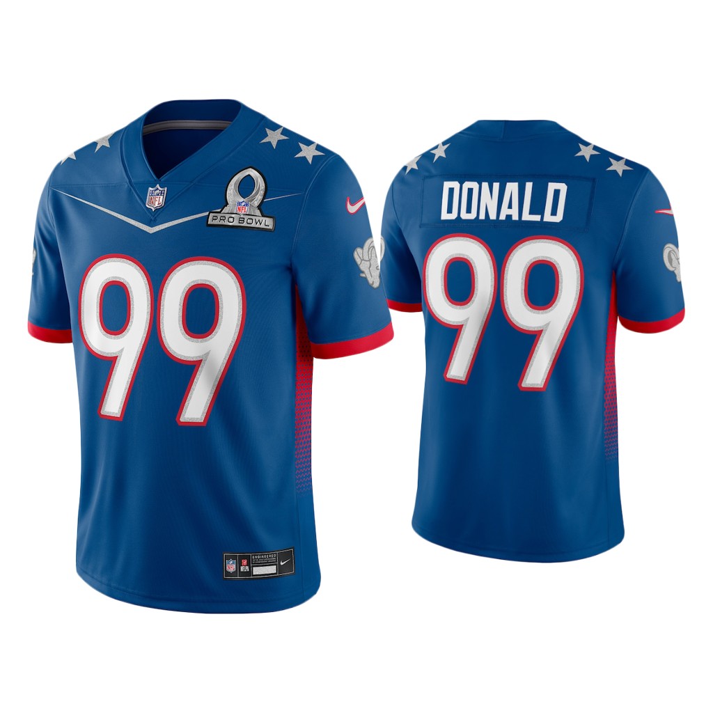 Los Angeles Rams #99 Aaron Donald Royal Game 2022 NFC Pro Bowl Jersey