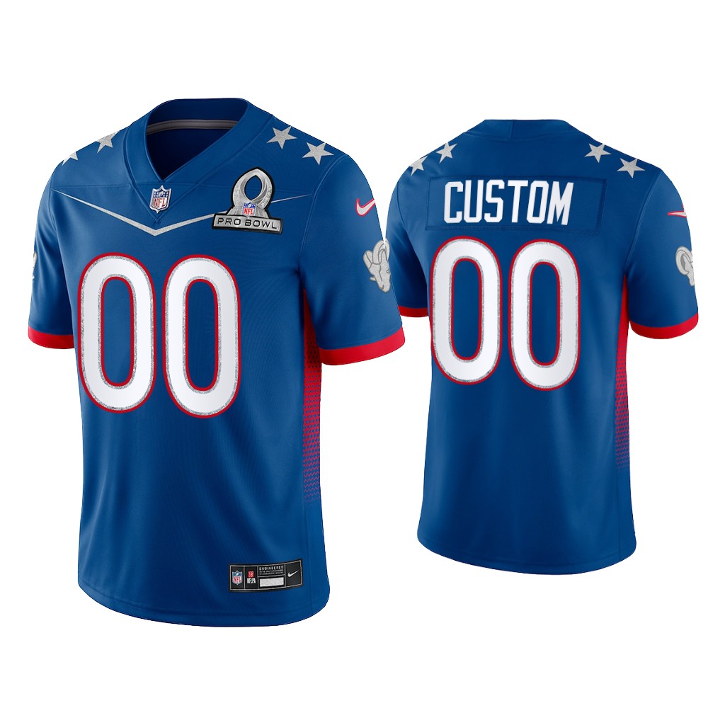 Los Angeles Rams #00 Custom Royal Game 2022 NFC Pro Bowl Jersey