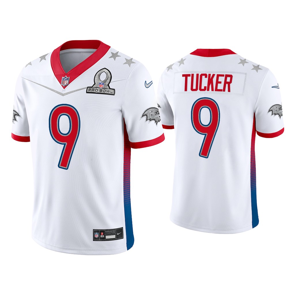 Baltimore Ravens #9 Justin Tucker White Game 2022 AFC Pro Bowl Jersey Baltimore Ravens #9 Justin Tucker White Game 2022 AFC Pro Bowl Jersey