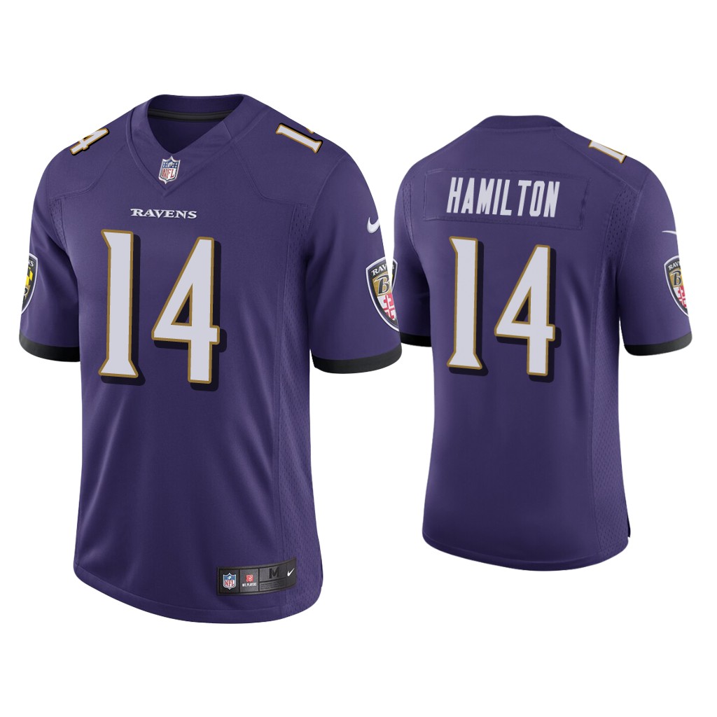 Baltimore Ravens #14 Kyle Hamilton Purple Vapor Limited 2022 NFL Draft Jersey Baltimore Ravens #14 Kyle Hamilton Purple Vapor Limited 2022 NFL Draft Jersey