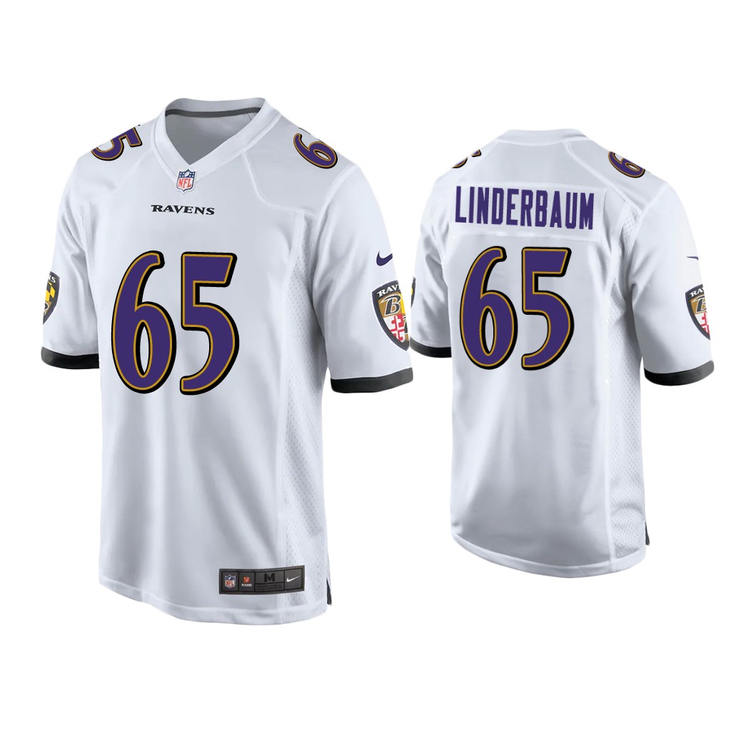 Baltimore Ravens #65 Tyler Linderbaum White Game 2022 NFL Draft Jersey Baltimore Ravens #65 Tyler Linderbaum White Game 2022 NFL Draft Jersey