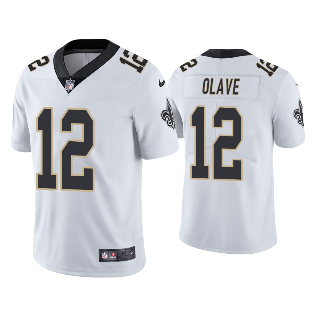 New Orleans Saints #12 Chris Olave White Vapor Limited 2022 NFL Draft Jersey