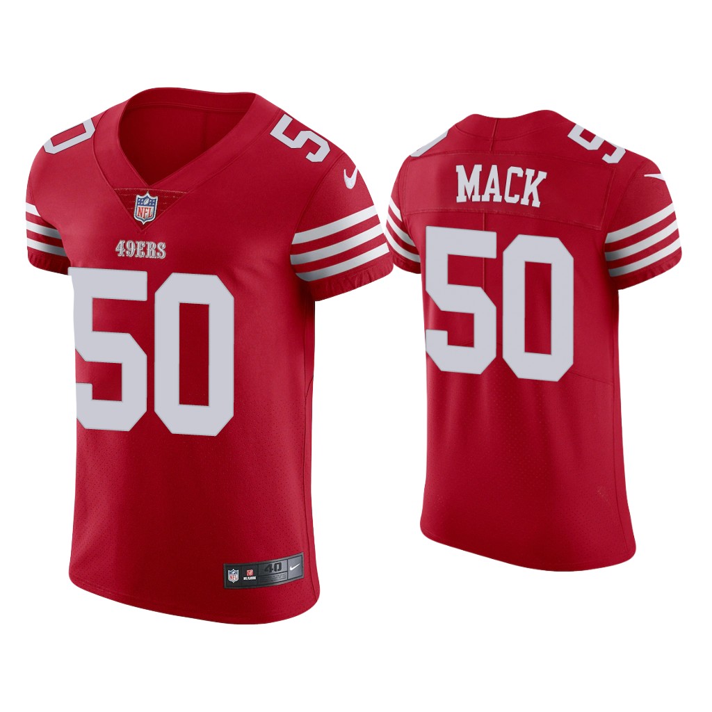 San Francisco 49ers #50 Alex Mack Scarlet 2022-23 Vapor Elite Jersey