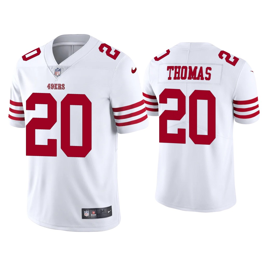 San Francisco 49ers #20 Ambry Thomas White Vapor Limited Jersey