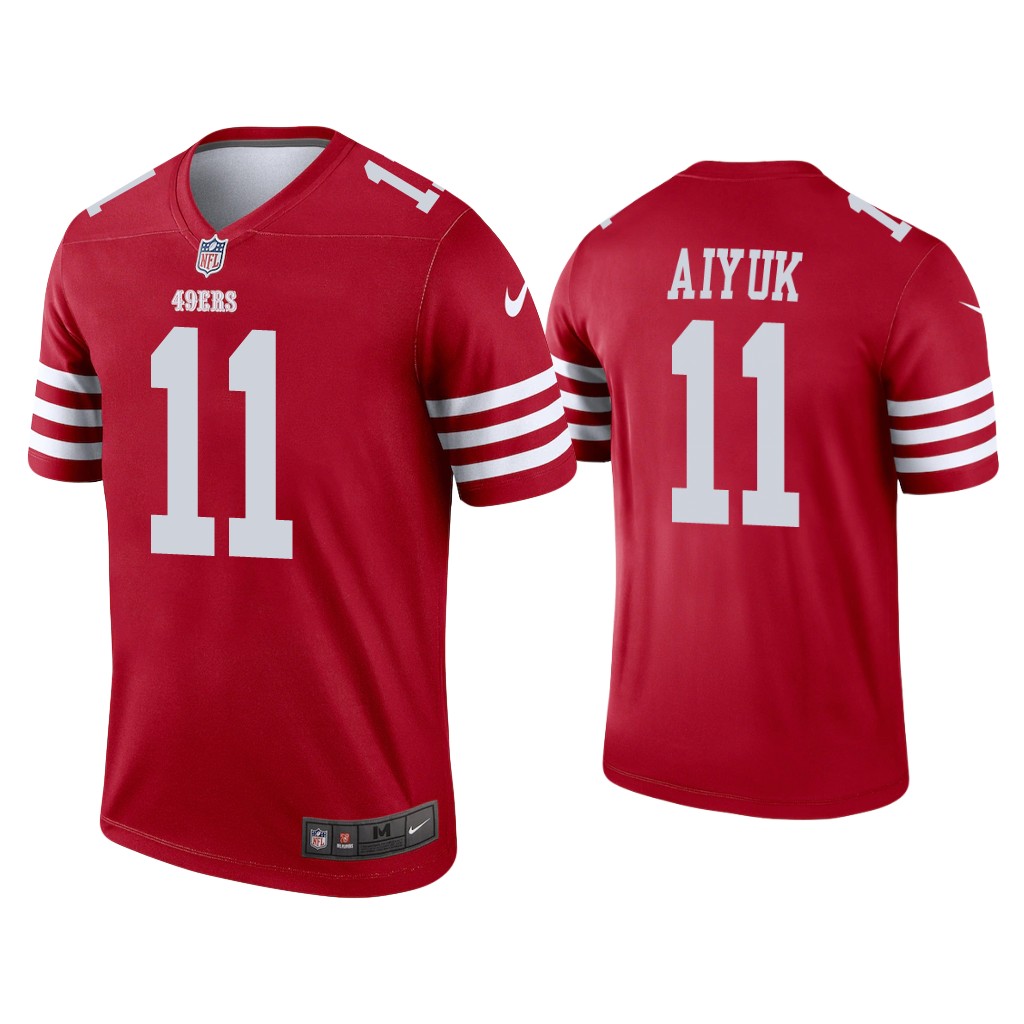 San Francisco 49ers #11 Brandon Aiyuk Scarlet 2022-23 Legend Jersey San Francisco 49ers #11 Brandon Aiyuk Scarlet 2022-23 Legend Jersey
