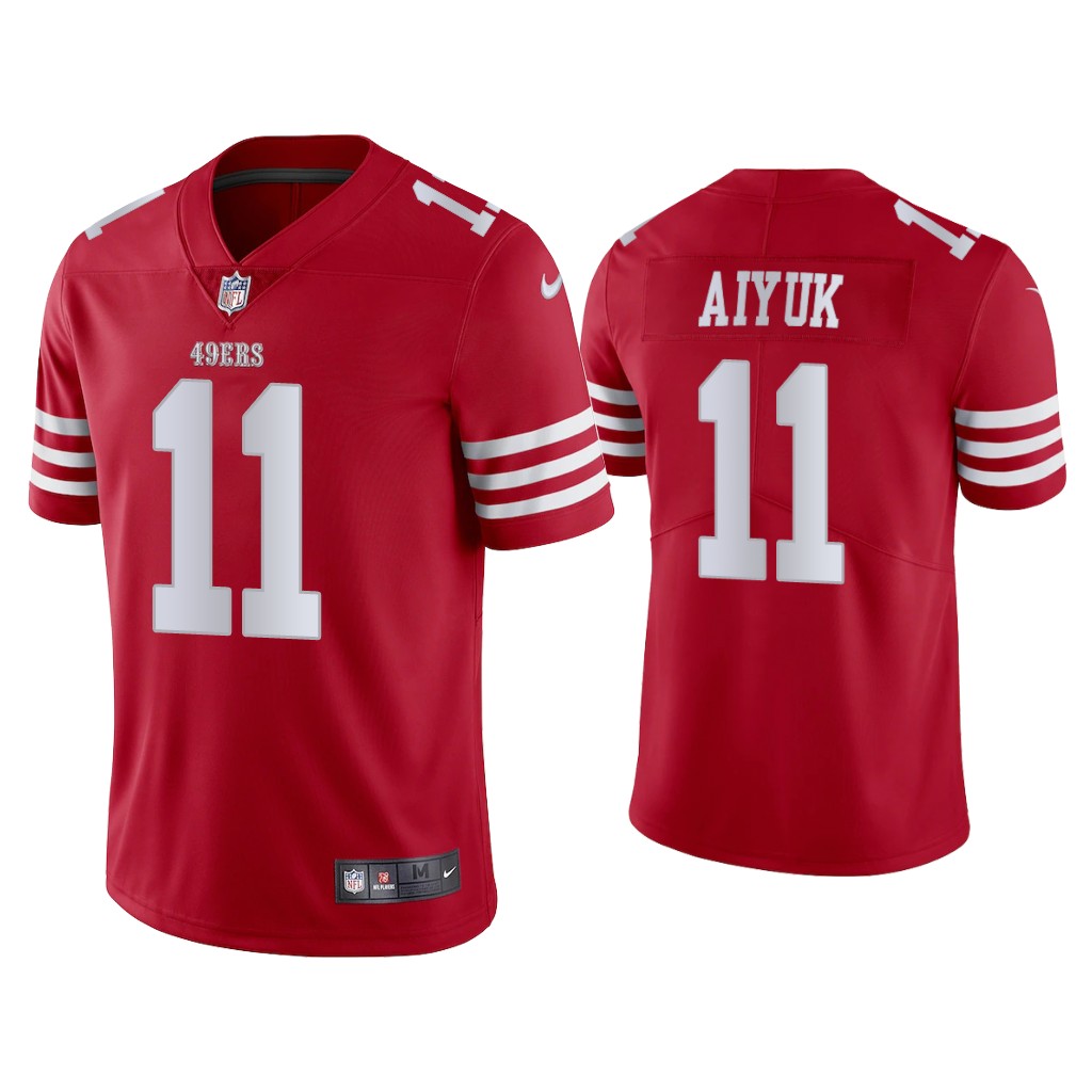 San Francisco 49ers #11 Brandon Aiyuk Scarlet 2022-23 Vapor Limited Jersey San Francisco 49ers #11 Brandon Aiyuk Scarlet 2022-23 Vapor Limited Jersey