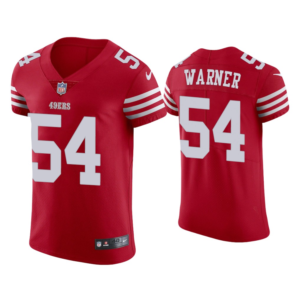 San Francisco 49ers #54 Fred Warner Scarlet 2022-23 Vapor Elite Jersey