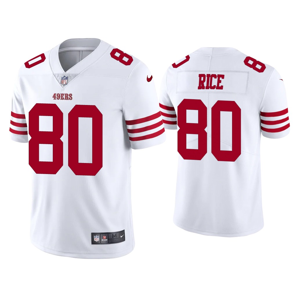 San Francisco 49ers #80 Jerry Rice White Vapor Limited Jersey San Francisco 49ers #80 Jerry Rice White Vapor Limited Jersey