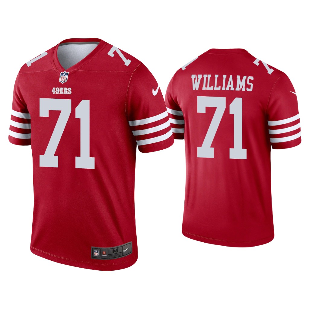 San Francisco 49ers #71 Trent Williams Scarlet 2022-23 Legend Jersey San Francisco 49ers #71 Trent Williams Scarlet 2022-23 Legend Jersey