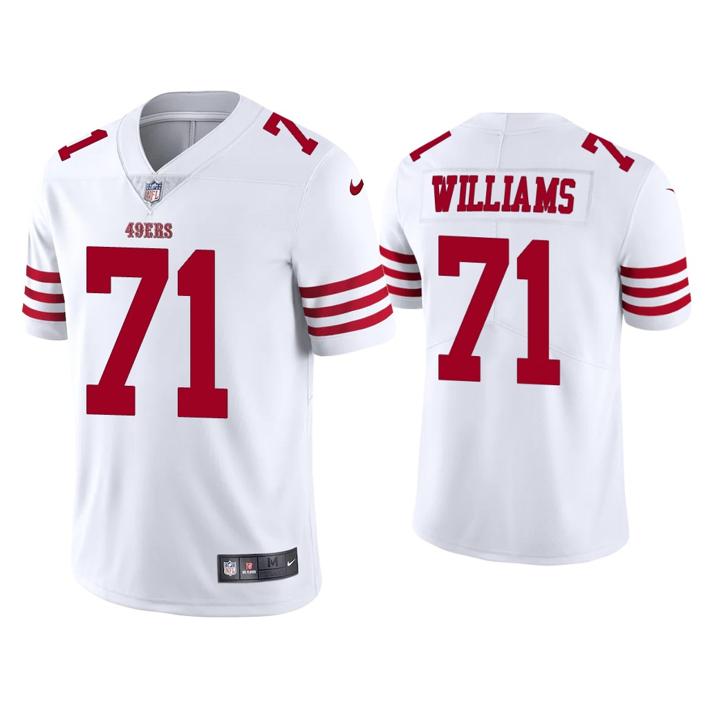 San Francisco 49ers #71 Trent Williams White Vapor Limited Jersey San Francisco 49ers #71 Trent Williams White Vapor Limited Jersey