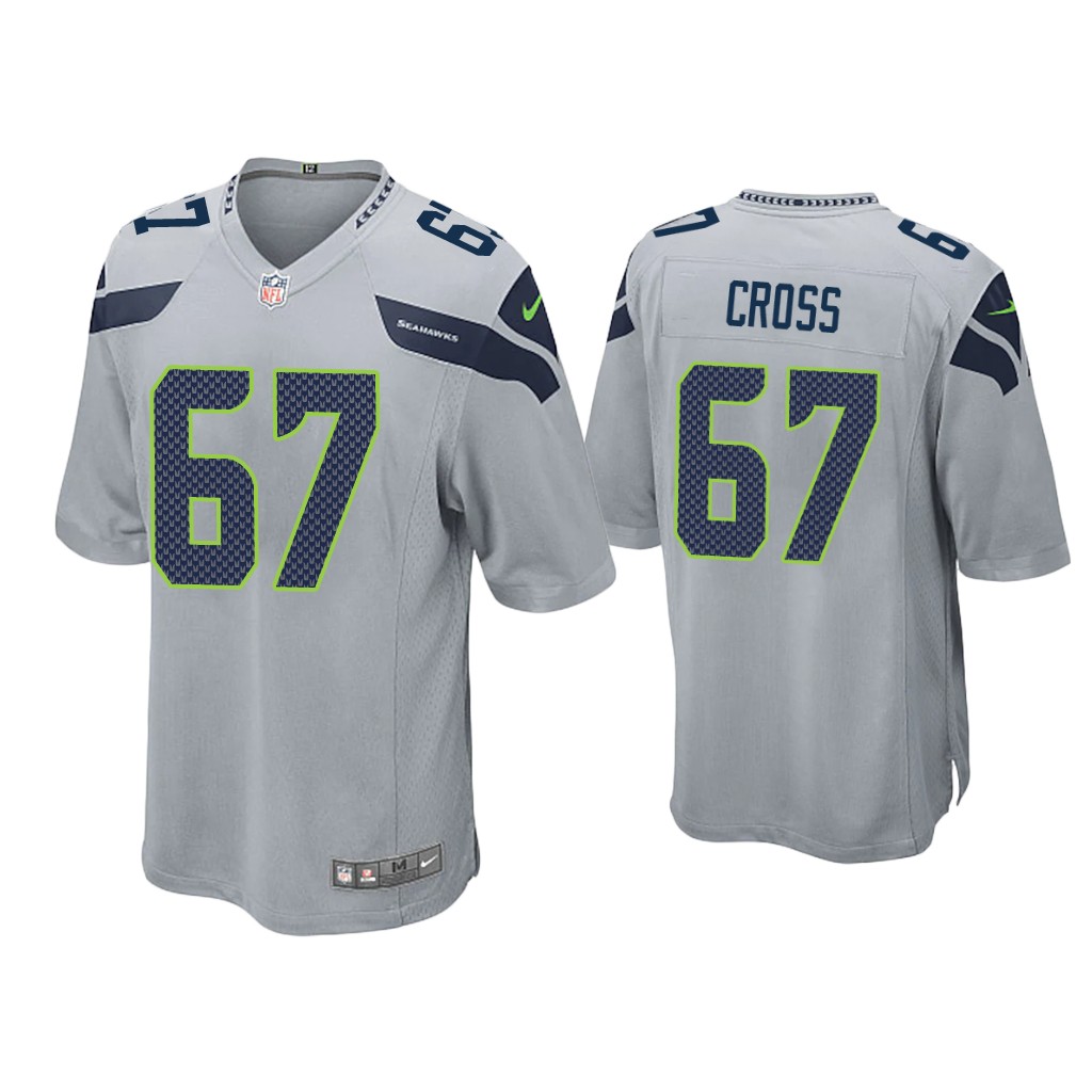 Seattle Seahawks #67 Charles Cross Gray Game 2022 NFL Draft Jersey Seattle Seahawks #67 Charles Cross Gray Game 2022 NFL Draft Jersey