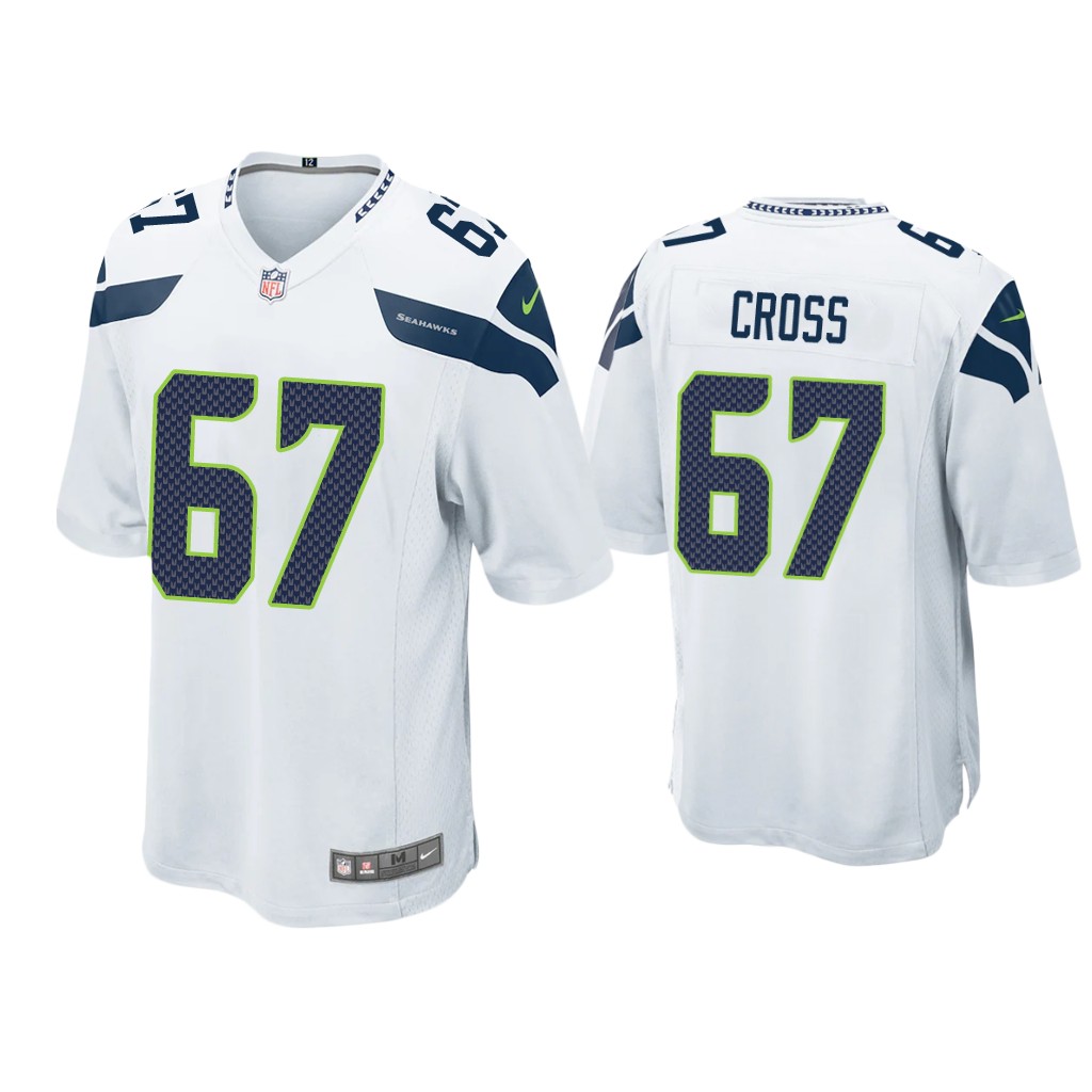 Seattle Seahawks #67 Charles Cross White Game 2022 NFL Draft Jersey Seattle Seahawks #67 Charles Cross White Game 2022 NFL Draft Jersey