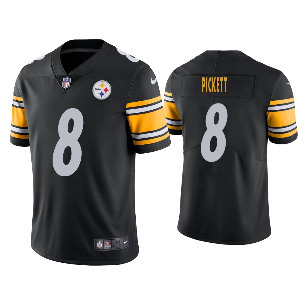 Pittsburgh Steelers #8 Kenny Pickett Black Vapor Limited 2022 NFL Draft Jersey Pittsburgh Steelers #8 Kenny Pickett Black Vapor Limited 2022 NFL Draft Jersey