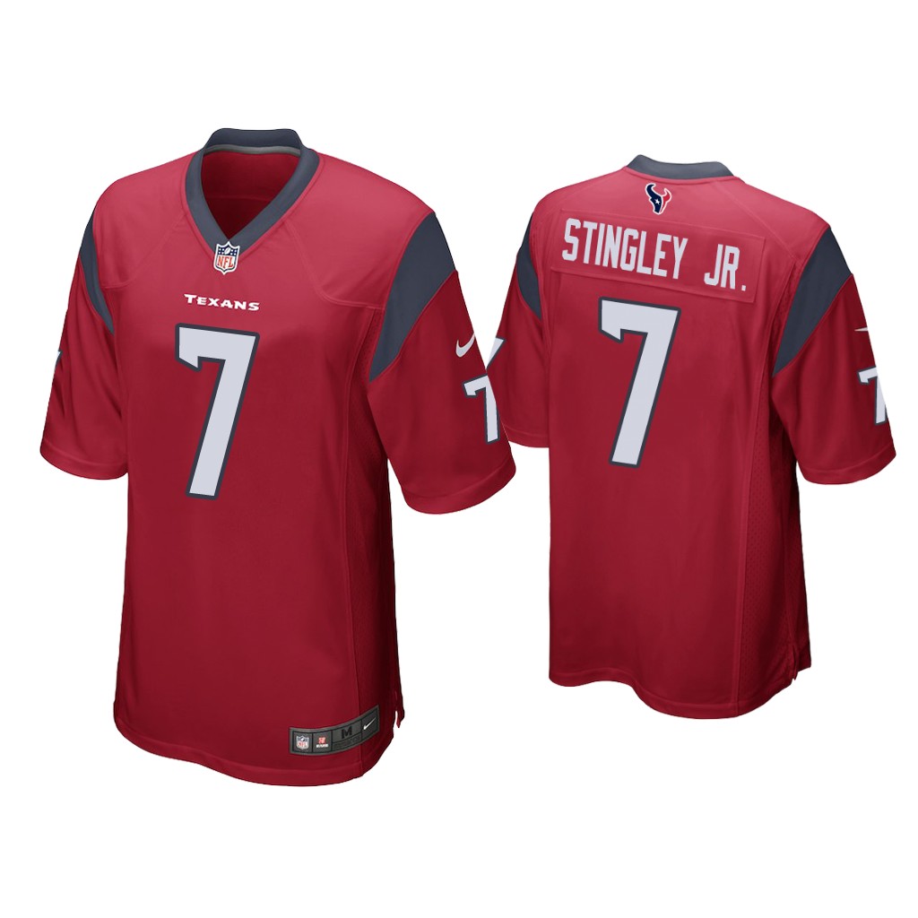 Houston Texans #7 Derek Stingley Jr. Red Game 2022 NFL Draft Jersey