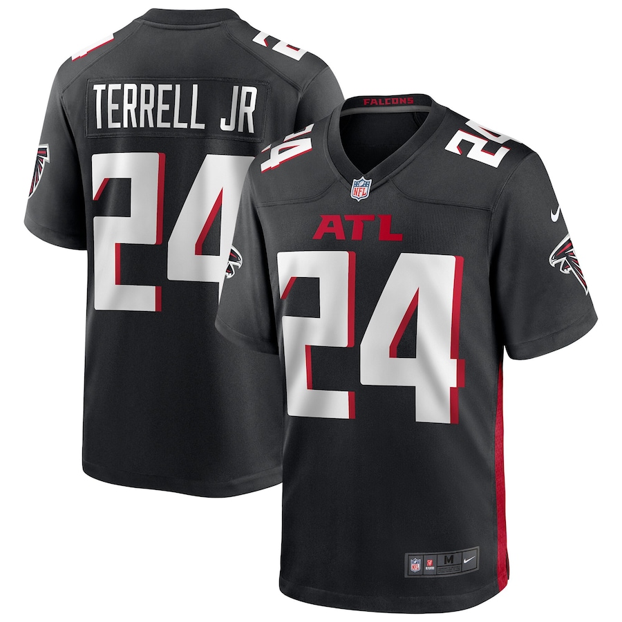 Youth - Atlanta Falcons Nike Home Game Black - A.J. Terrell Jr. Jersey